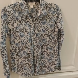 Ladies Floral Dress Button Up